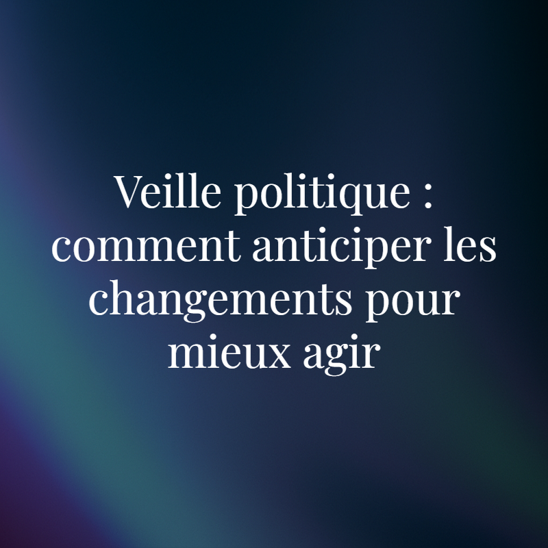 Veille politique