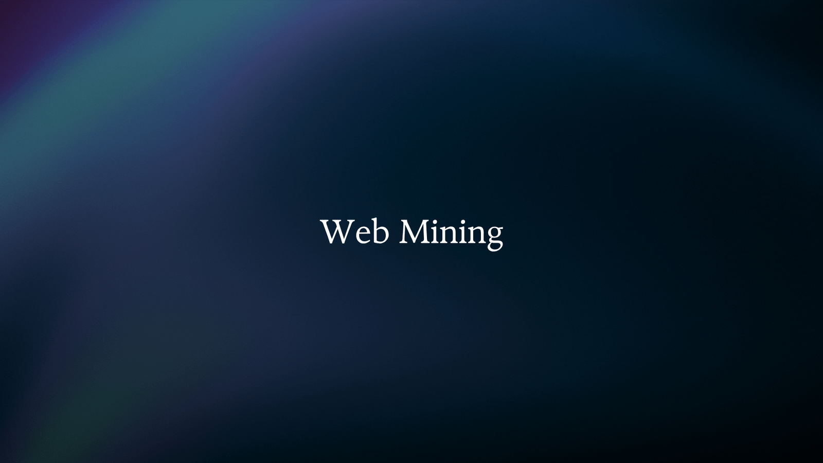Web and Data Mining