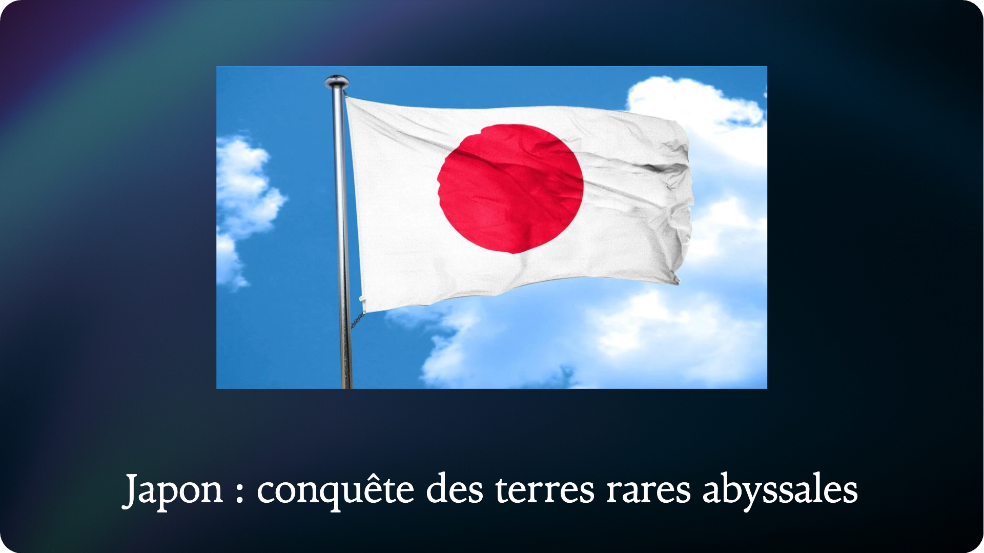 Japon : conquête des terres rares abyssales