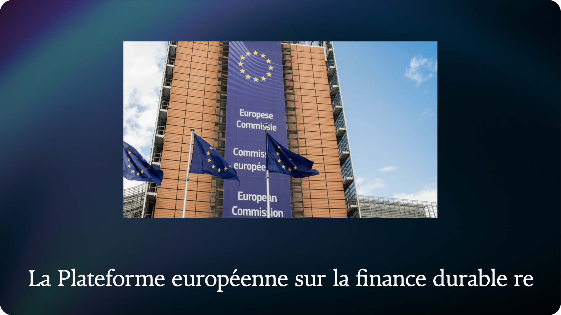 UE : la finance durable garde sa présidente